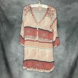 O'Neil Dress Cover Up Women S Boho Hippie Beachy Mini Comfort Fairycore Peasant